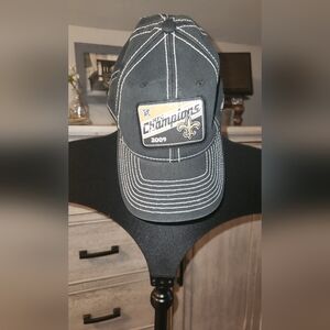 New Orleans Reebok NFC Champions 2009 Black Cap, One Size.